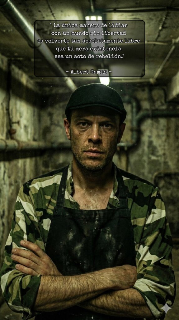 "La única manera de lidiar con un mundo sin libertad es volverte tan absolutamente libre que tu mera existencia sea un acto de rebelión."

— Albert Camus