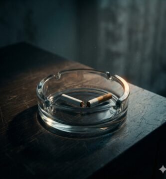 Cenicero con un cigarro roto. Metáfora sobre cómo dejar de fumar y domar a tu subconsciente.